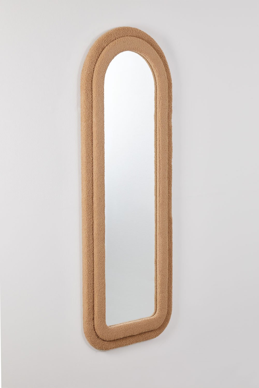 Ilai 60x160 cm wall mirror in sherpa fabric, gallery image 3