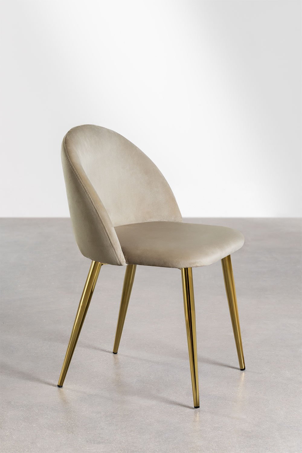 Pack 4  Velvet Dining Chairs Kana, gallery image 3