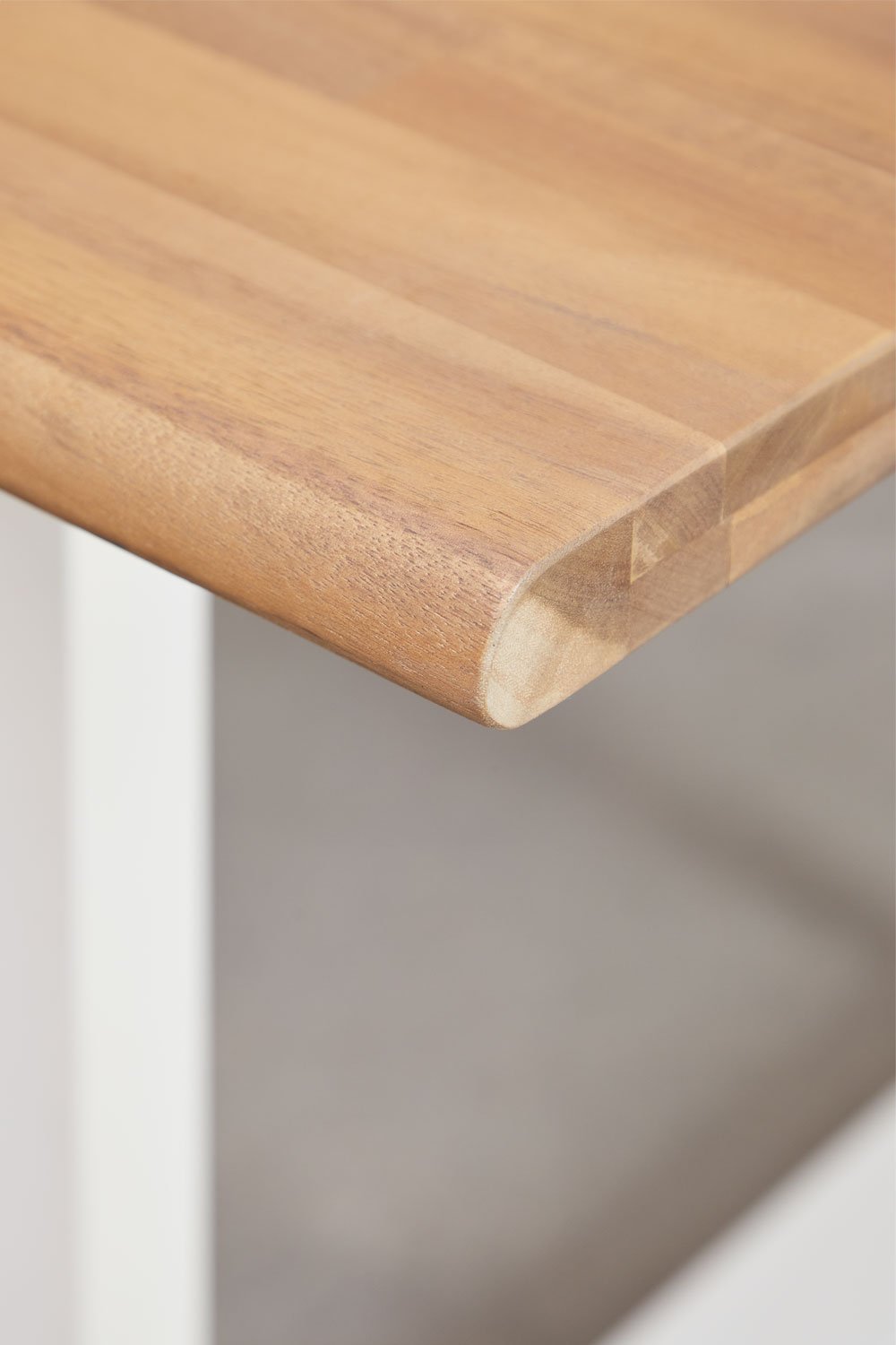 Rectangular dining table in acacia wood and steel (180x90 cm) Maupi, gallery image 5