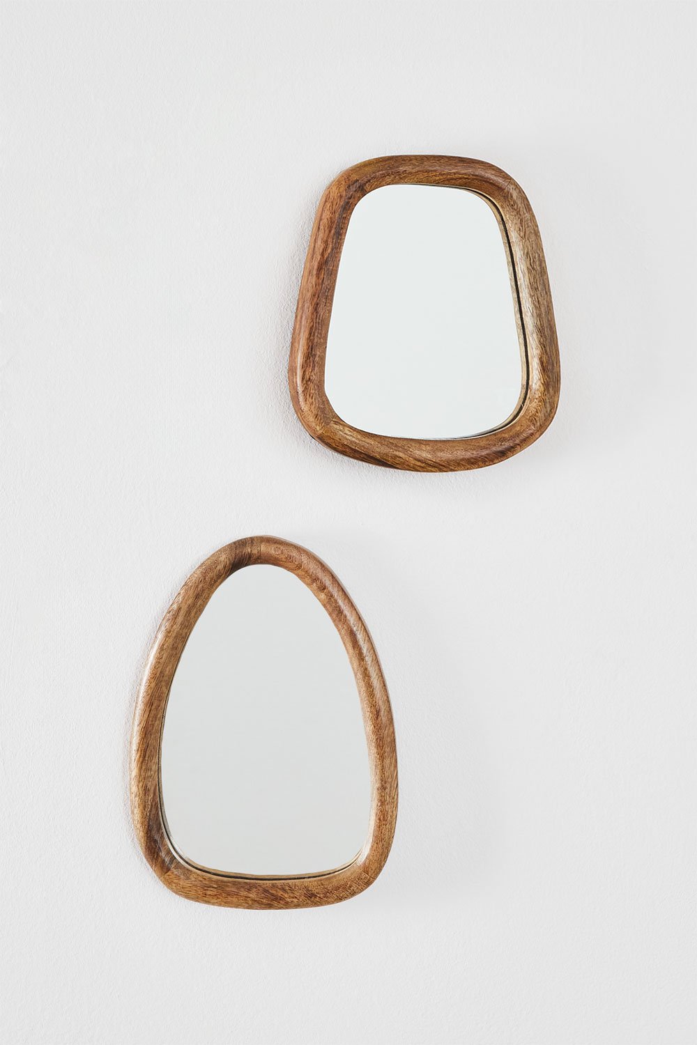 Set of 2 Mango Wood Wall Mirrors Gabael Design, gallery image 2