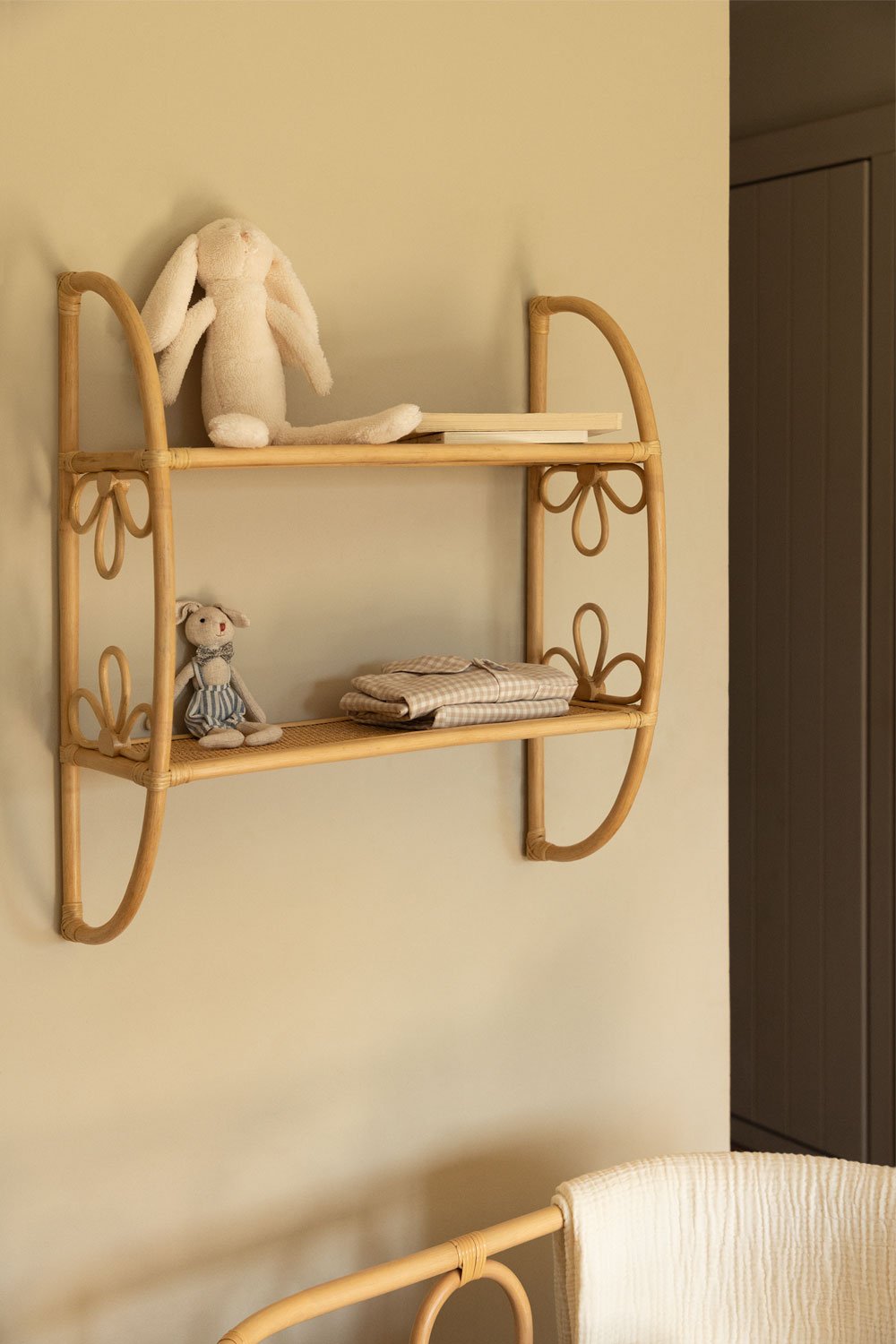 Dahlia Kids Rattan Wall Shelf, gallery image 1