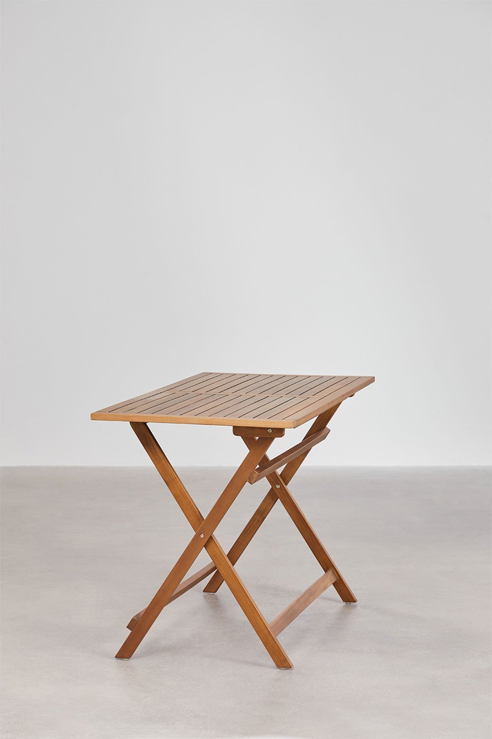 Rectangular garden table 120x60 cm foldable in acacia wood Delawer, gallery image 3