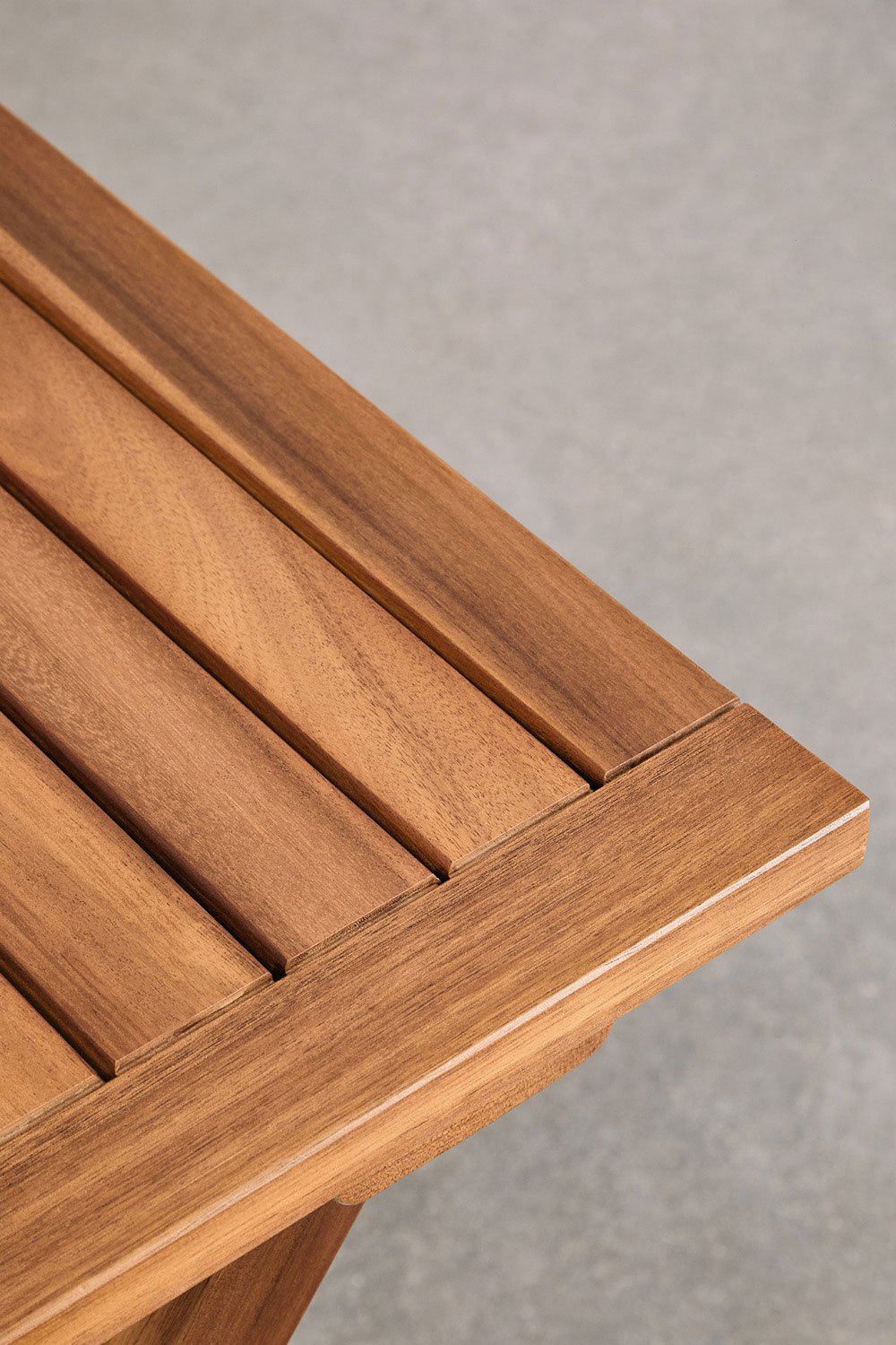Square Garden Table 60x60 cm Foldable in Acacia Wood Delawer, gallery image 4