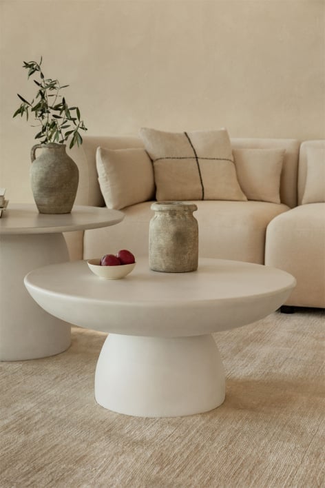 Round Coffee Table in Cemento (Ø70 cm) Zenadia