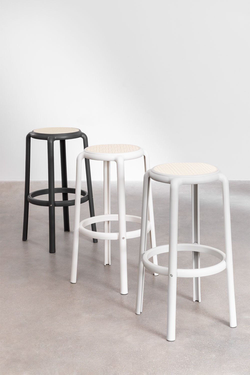 Pack of 2 Omara high stools, gallery image 7