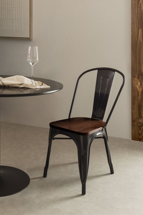 Lix wooden stackable dining chair