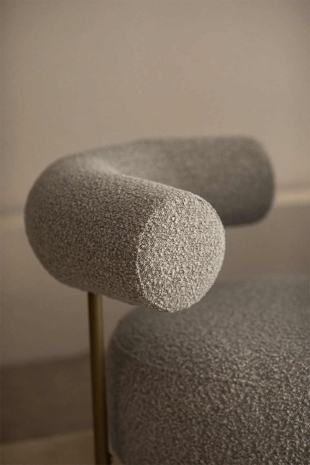 Arieta bouclé fabric armchair   , gallery image 2