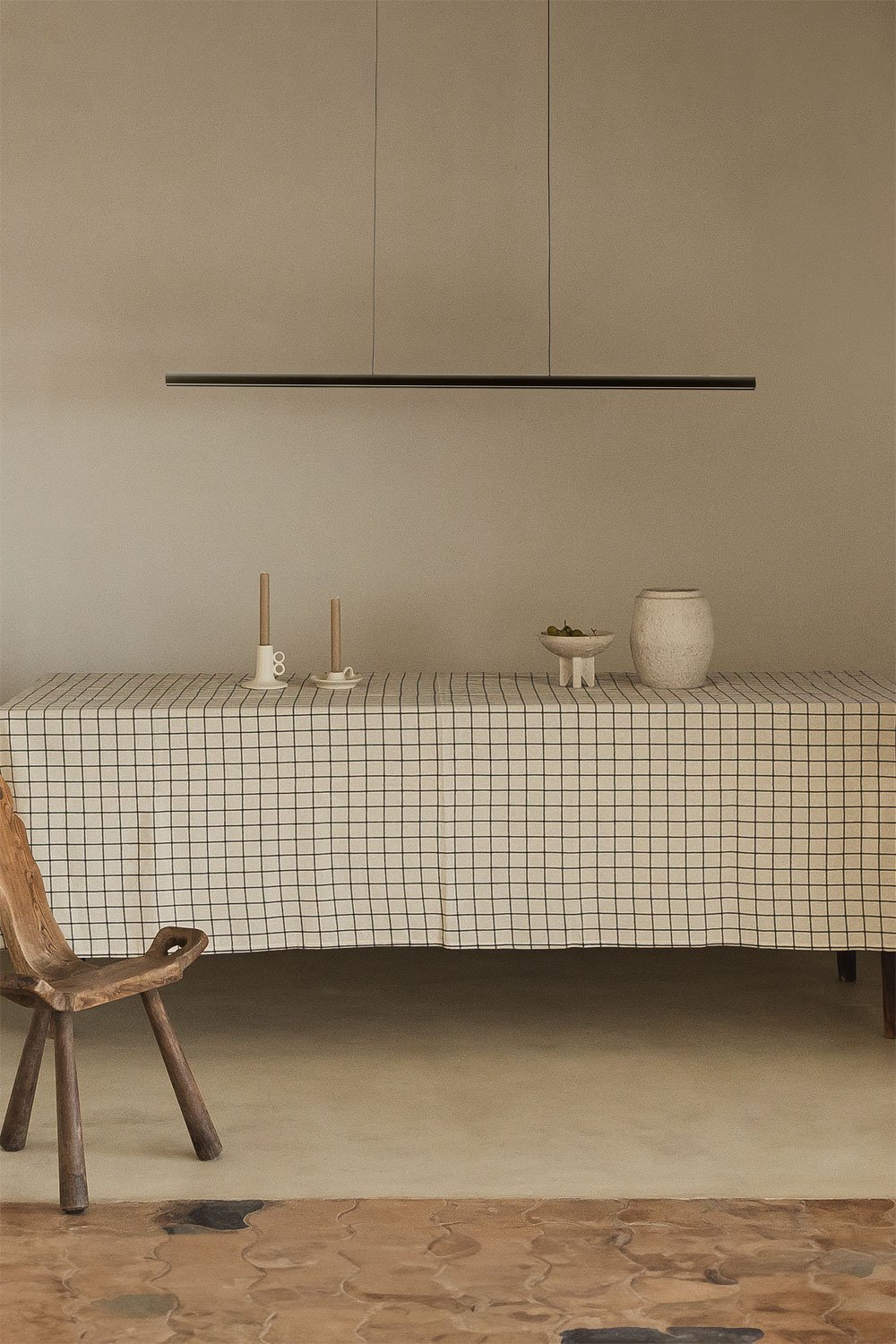 Wilen LED linear ceiling lamp in aluminium (120 cm), gallery image 1