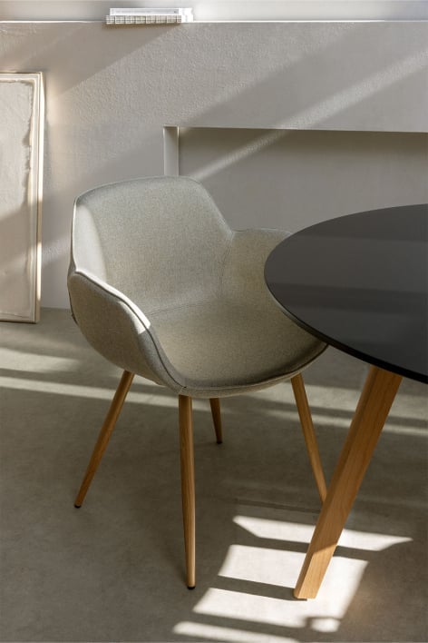 Fargo upholstered and iron dining chair