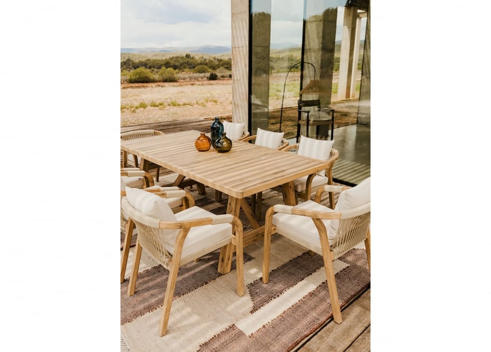 Acacia Wood Rectangular Garden Table Dubai (200x100 cm)