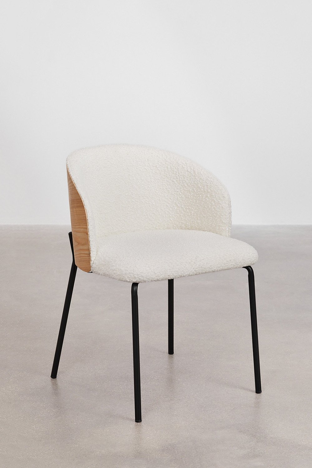Dining chair in upholstered wood Amieva, gallery image 3