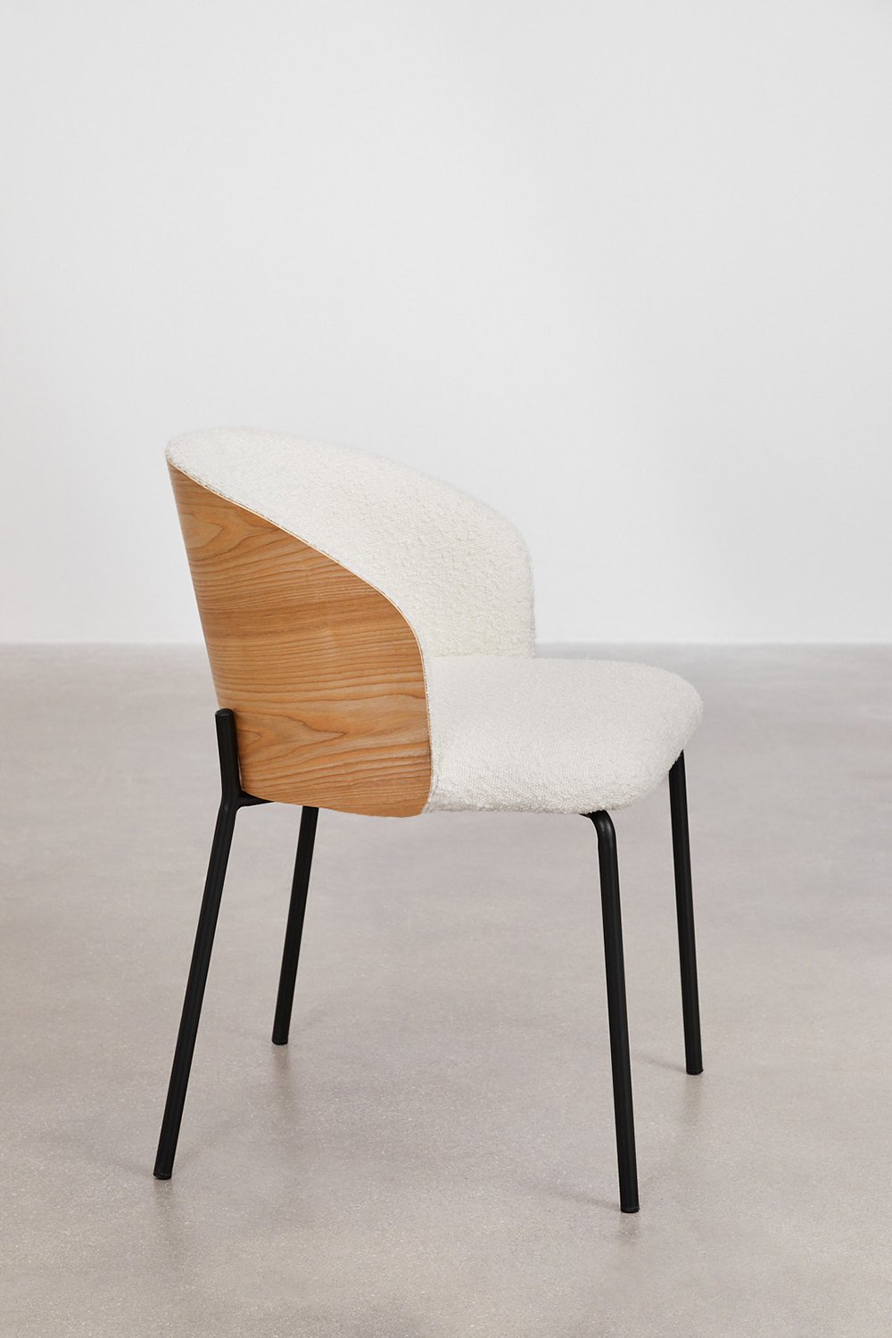Dining chair in upholstered wood Amieva, gallery image 4