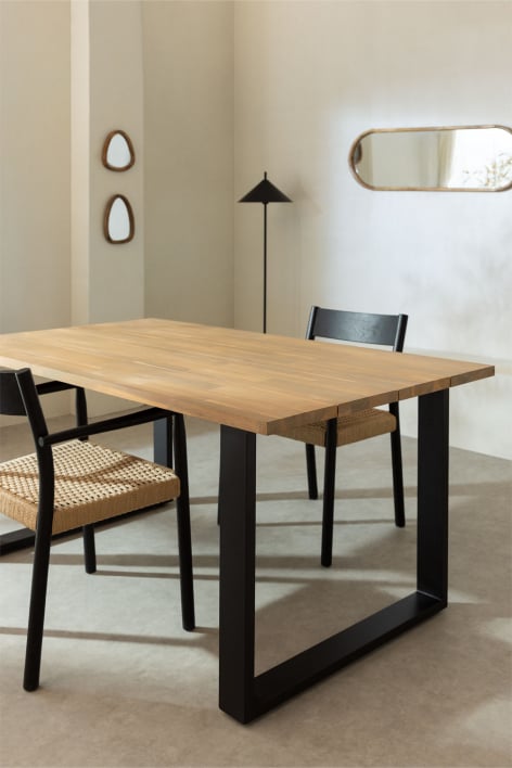 Rectangular Wood Dining Table (160 x 90 cm) Melina