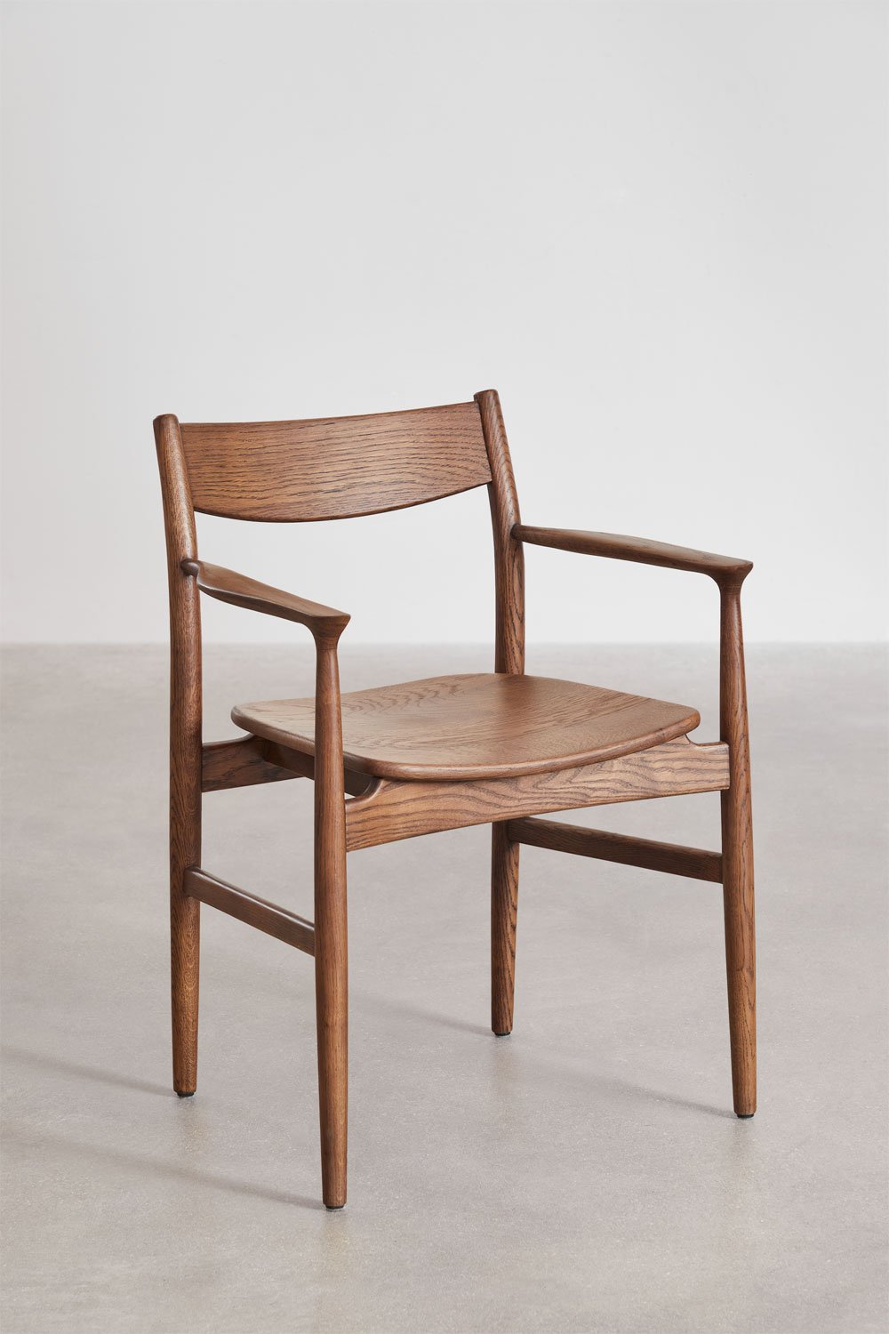 Mireita oak wood dining chair, gallery image 2