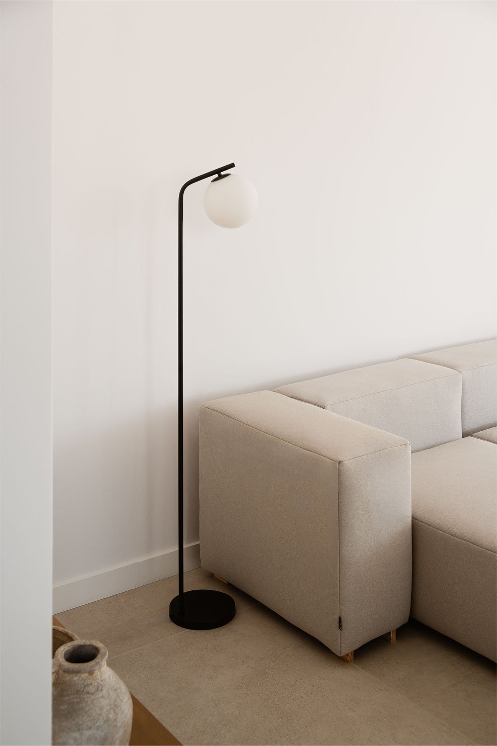 Alligier Metal and Glass Floor Lamp, gallery image 1