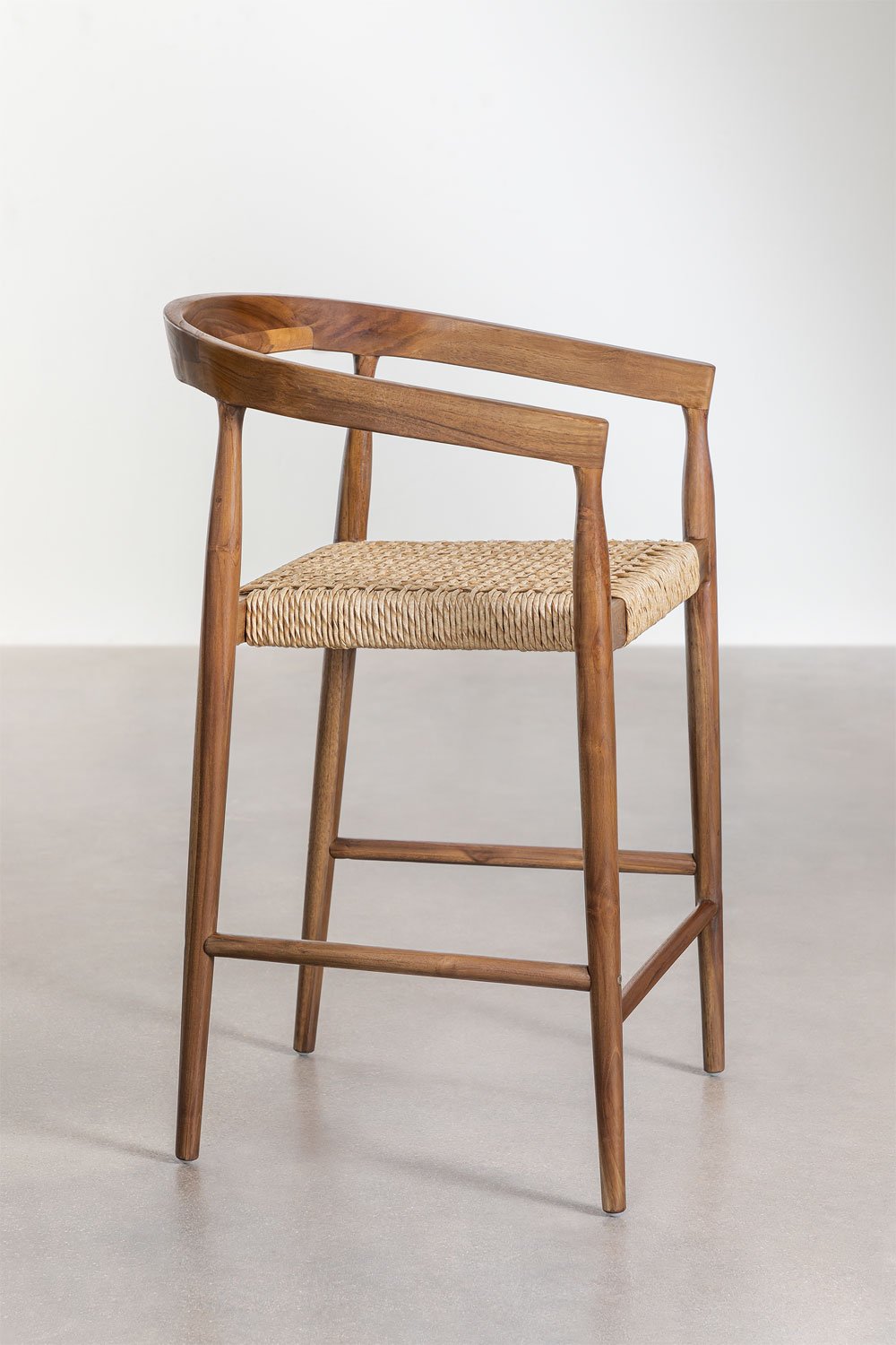 High stool in teak wood (66 cm) Visby, gallery image 2