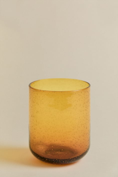 Pack of 4 Gulix 32 cl glass glasses - Yellow Ochre