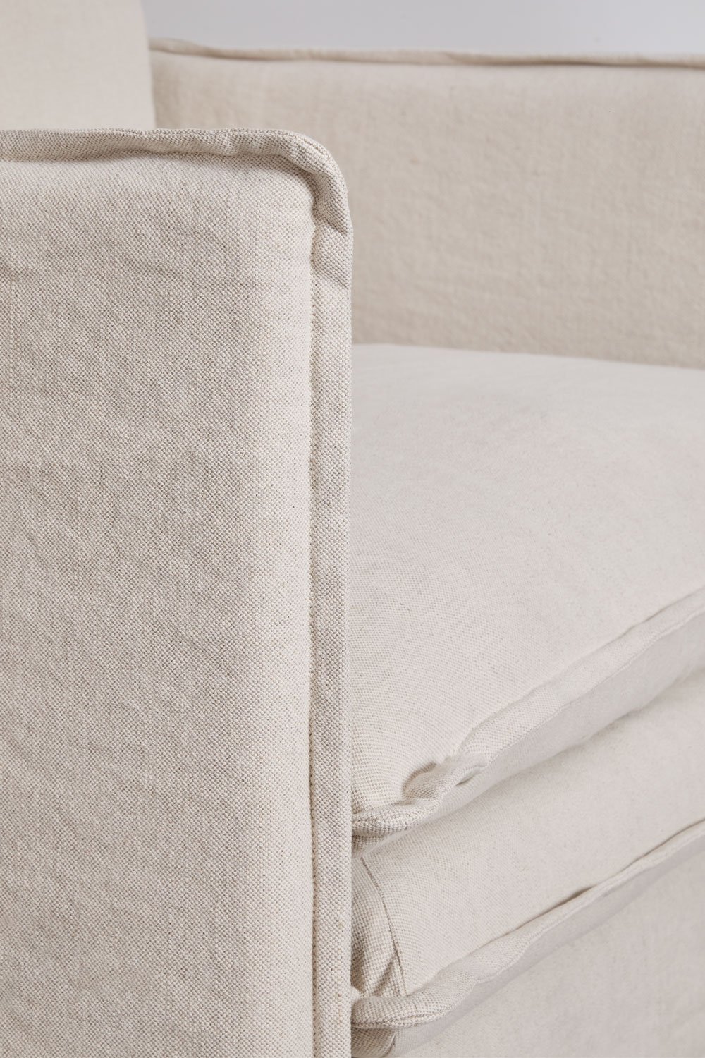 Armchair with armrests in linen and cotton Grace, gallery image 7