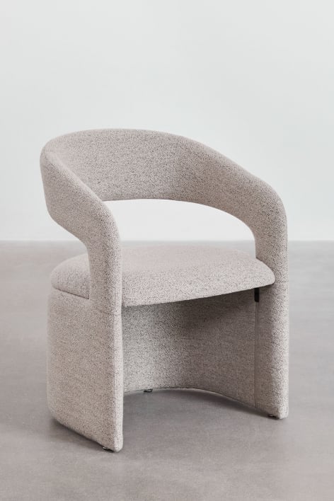 Pack of 4 Jules upholstered dining chairs with armrests