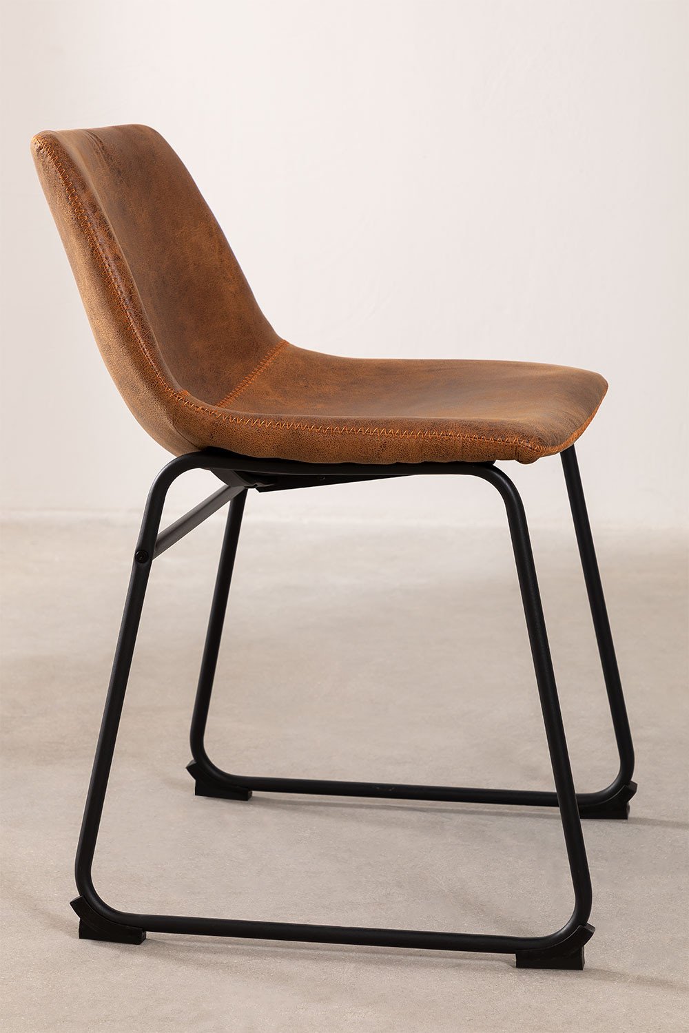 Pack of 2 dining chairs in Ody leatherette, gallery image 3