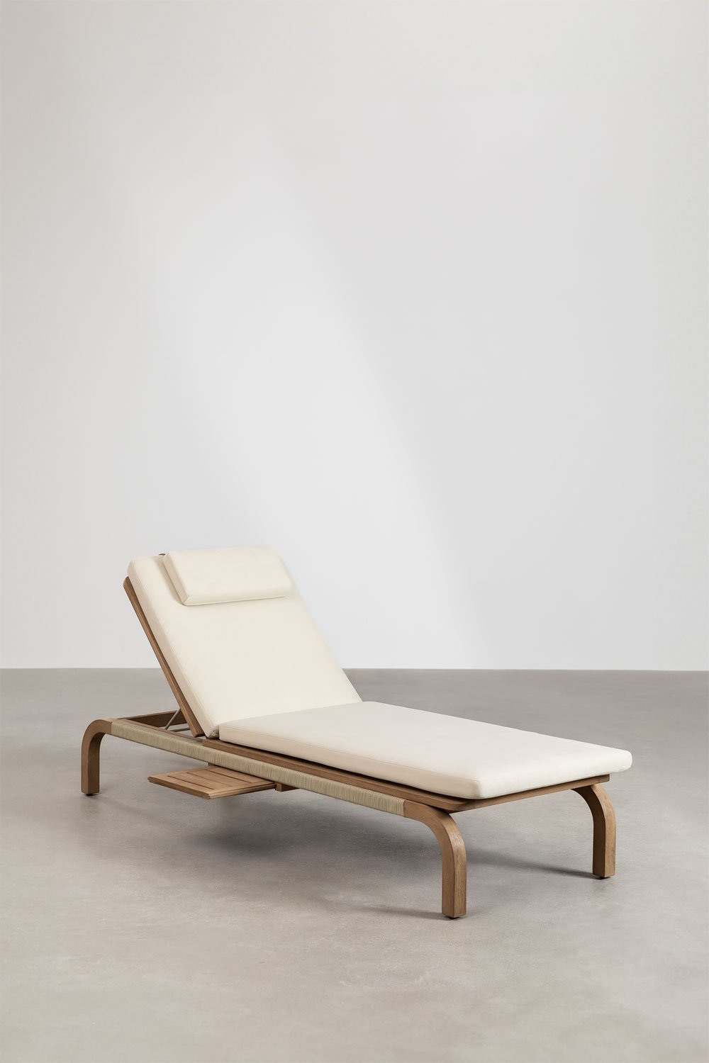 Reclining sun lounger in Dubai acacia wood  , gallery image 2