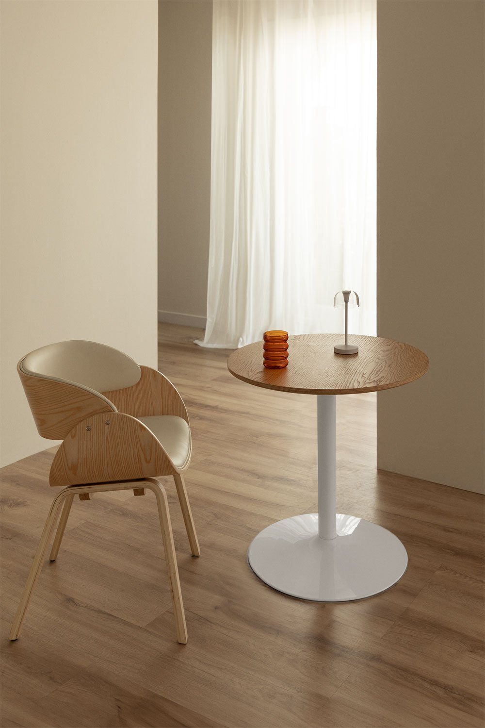 Round Dining Table in MDF and Metal Yvetta , gallery image 1