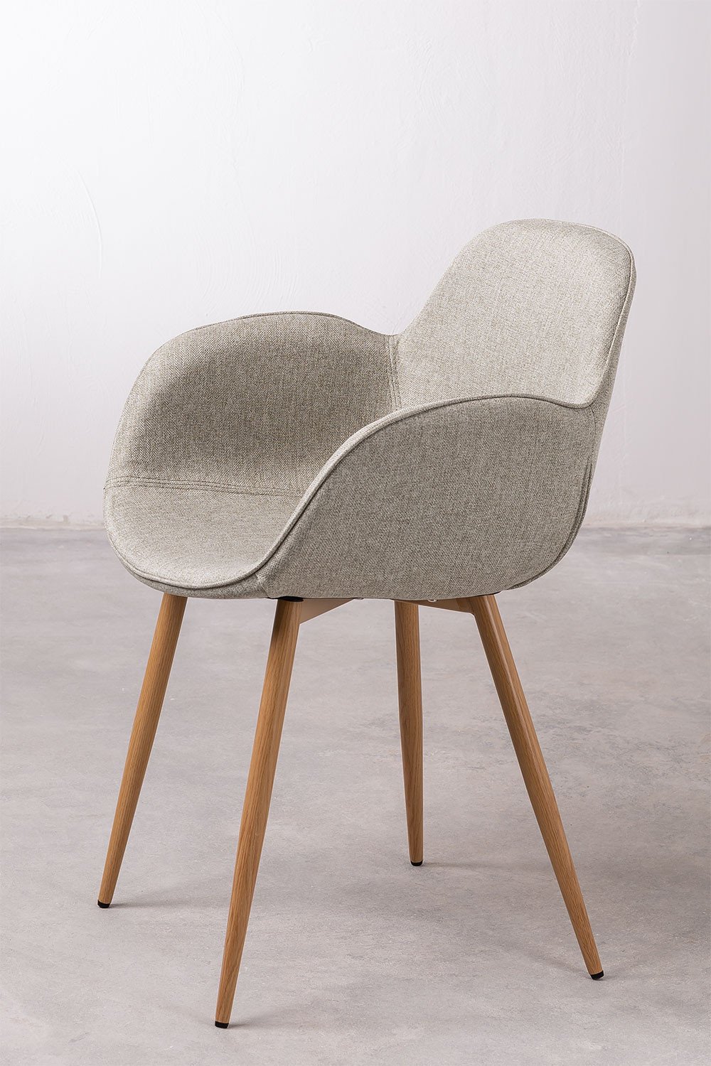 Fargo upholstered and iron dining chair set of 4, gallery image 3