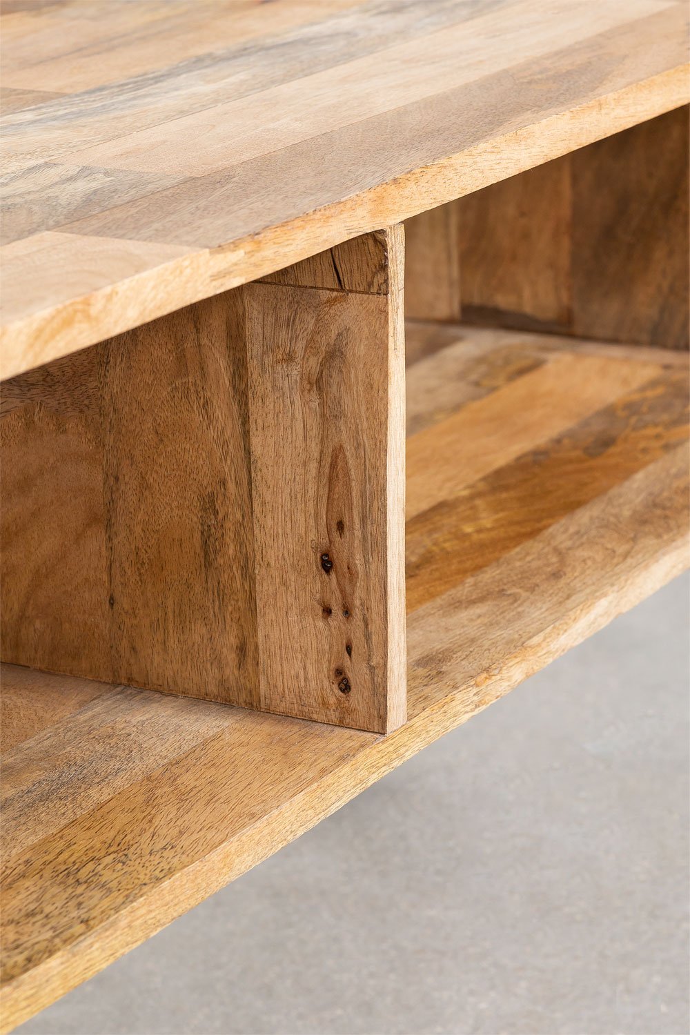 Dugan mango wood TV stand 140x35 cm, gallery image 3