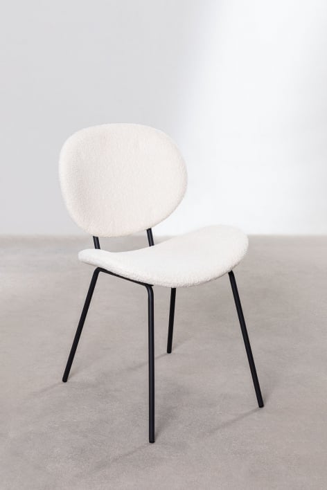 Pack of 2 dining chairs in Laure shearling