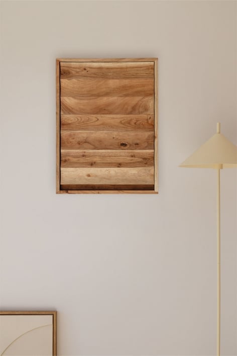 Petter Acacia Wood Wall Cabinet