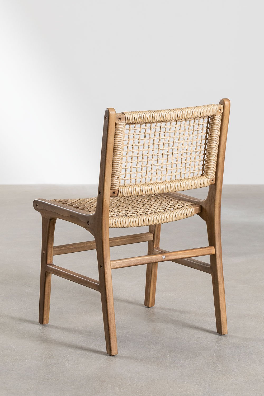 Pack of 4 Malmo teak wood garden chairs, gallery image 5