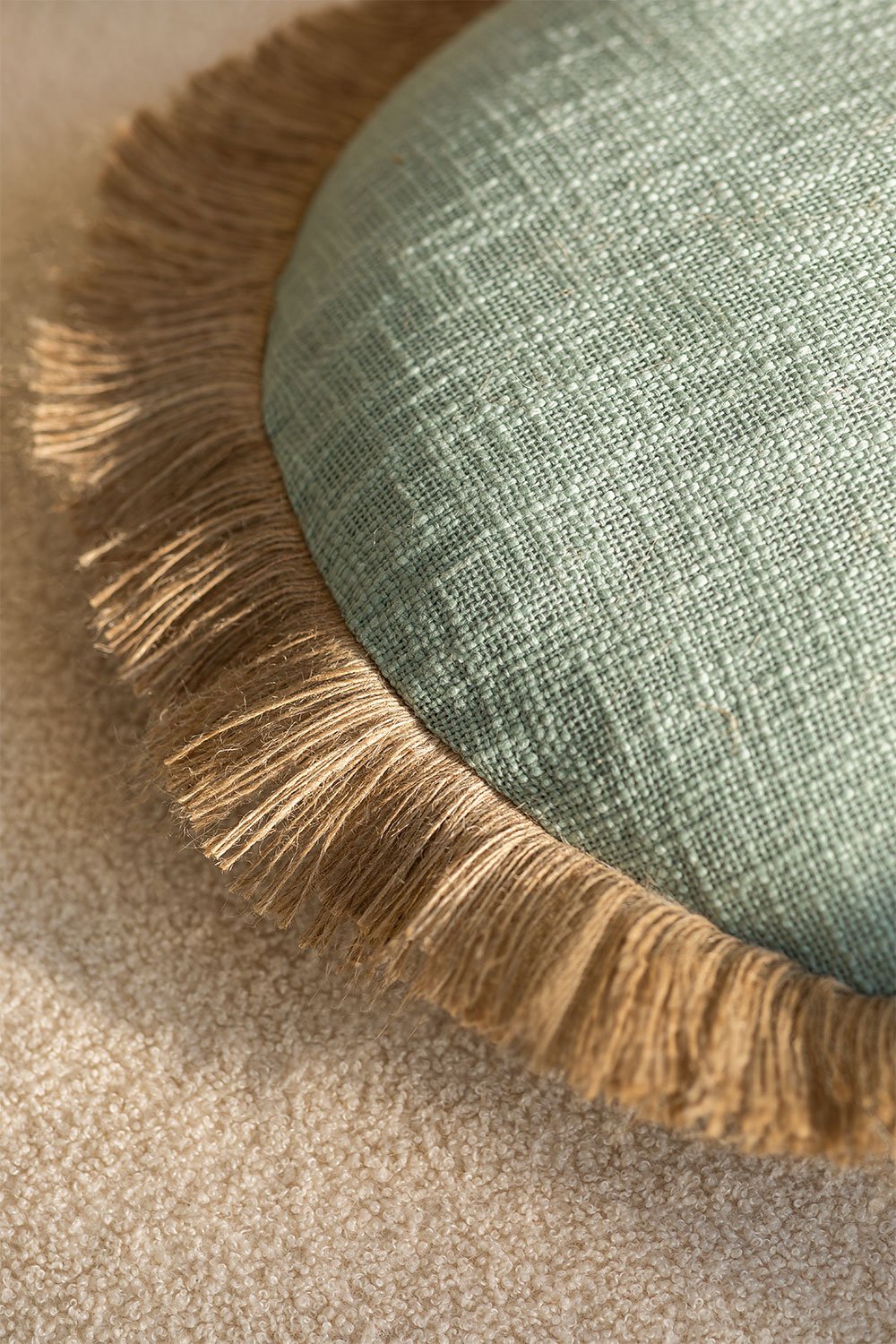 Round cotton cushion (Ø40 cm) Paraiba, gallery image 2