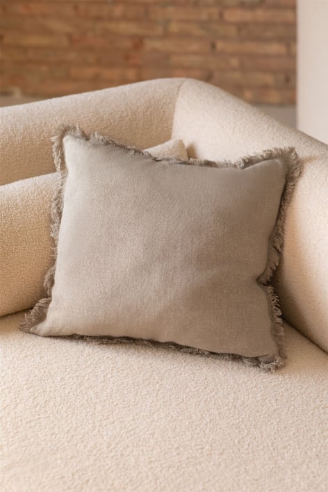 Square cushion in cotton and linen (45x45 cm) Glenfern - Beige Semoline