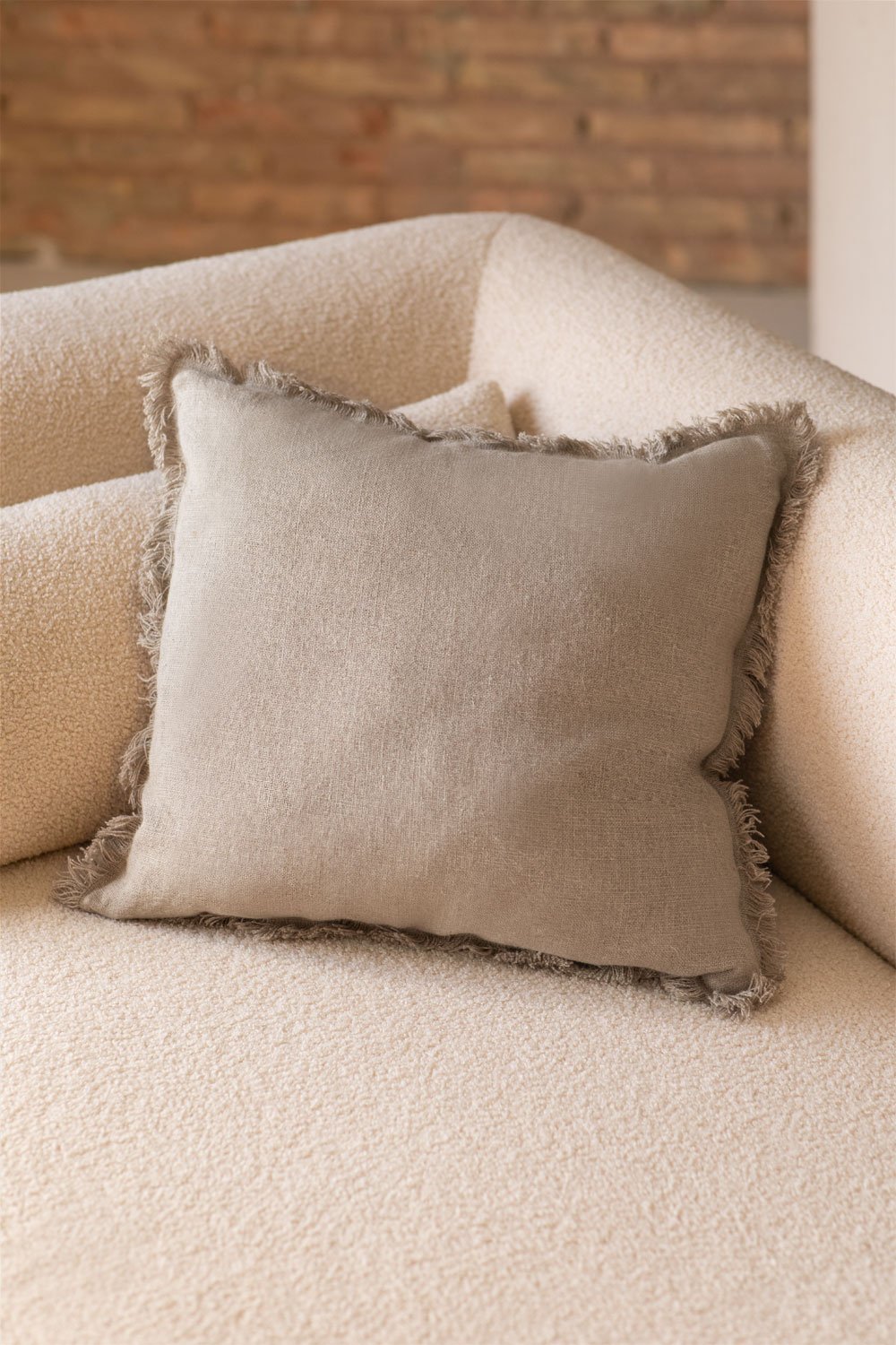 Square cushion in cotton and linen (45x45 cm) Glenfern     , gallery image 1