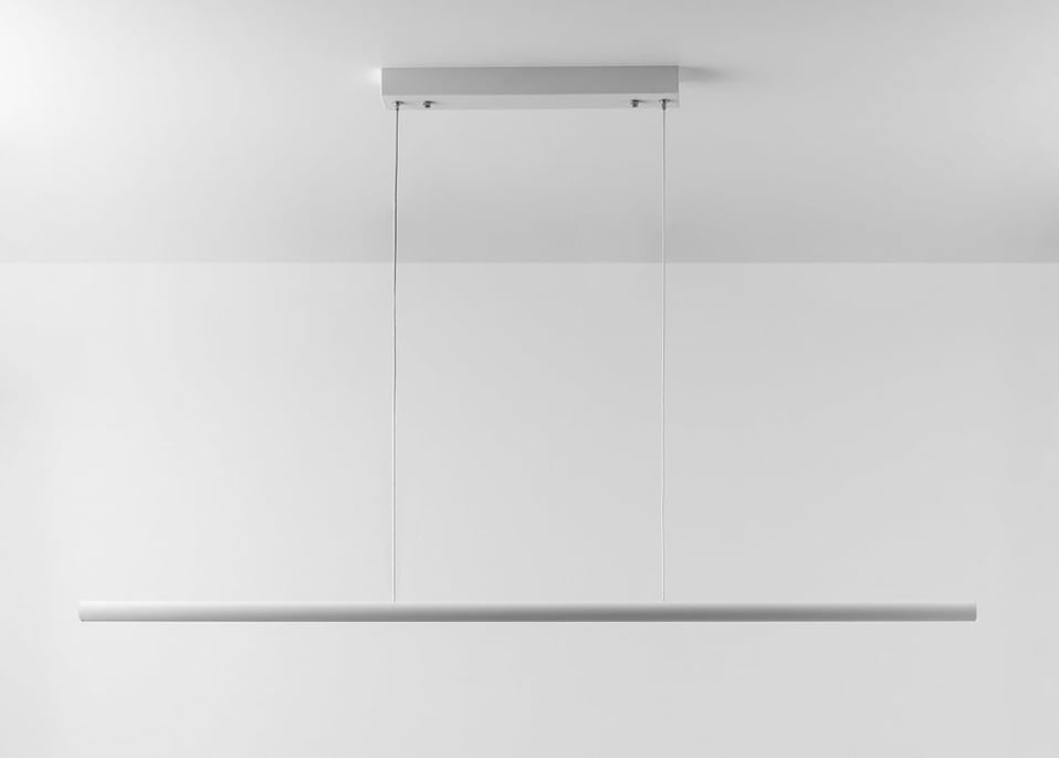 Wilen LED linear ceiling lamp in aluminium (120 cm)