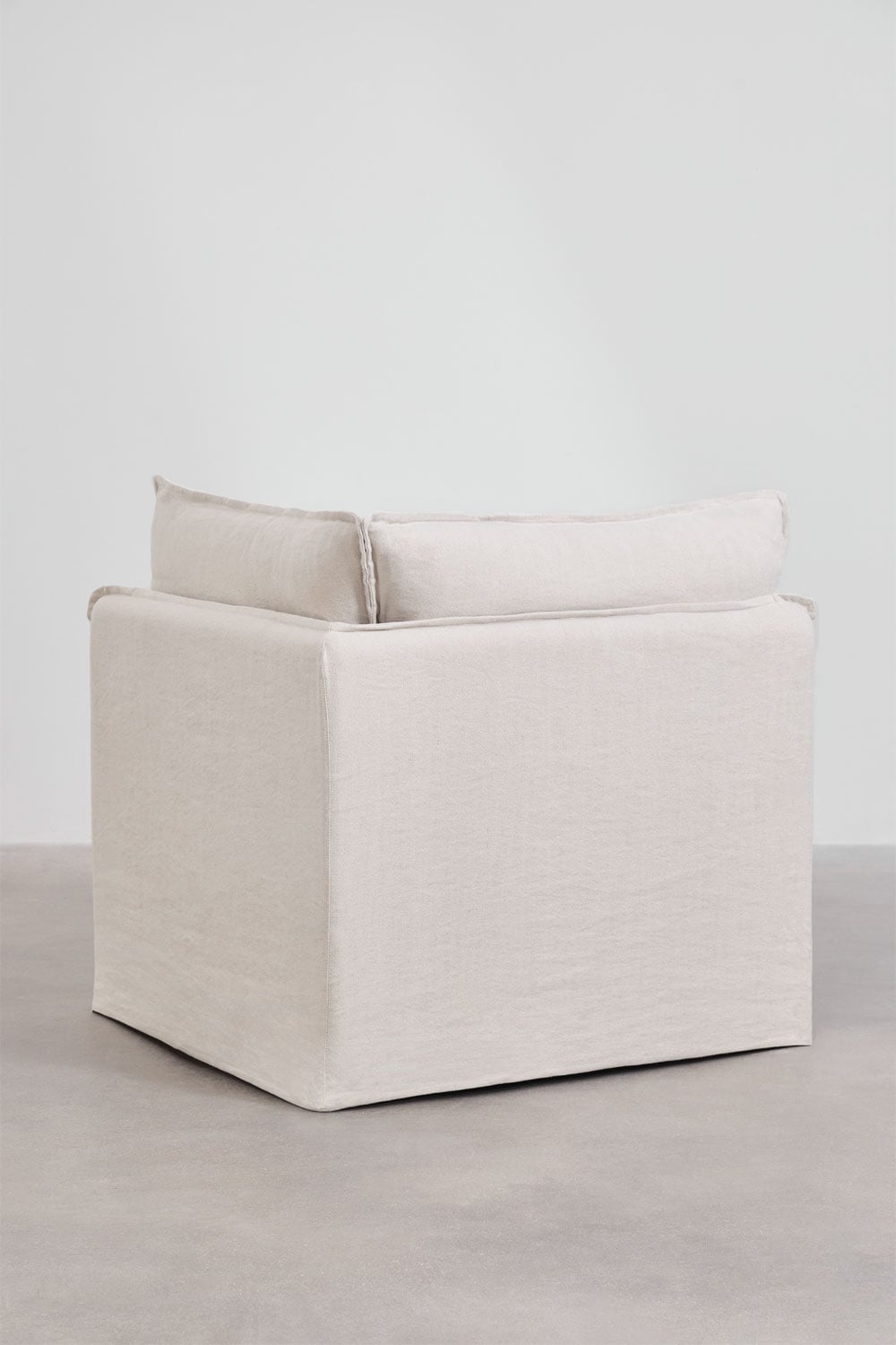 Grace 3-piece modular sofa in linen and cotton, gallery image 5