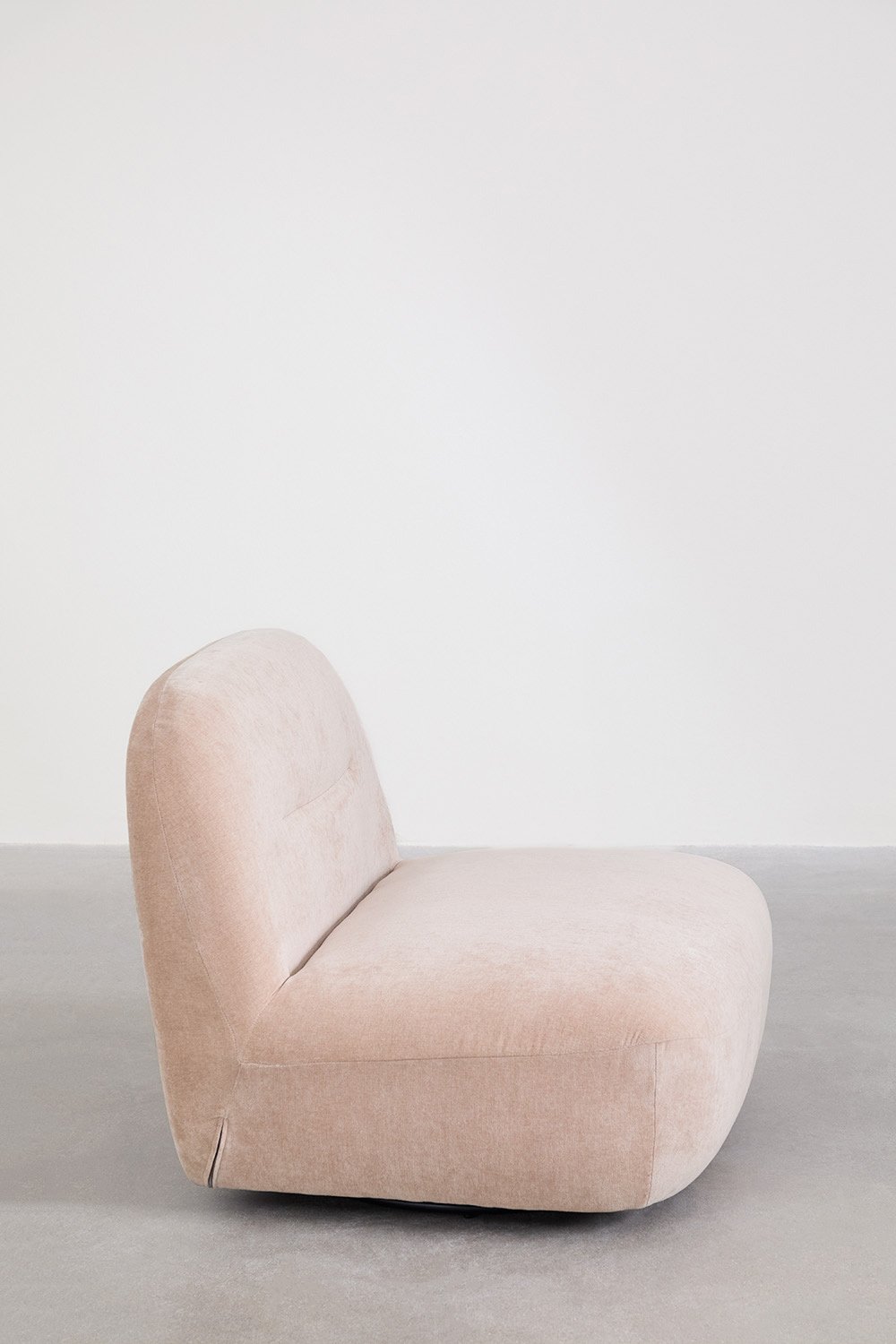 Swivel armchair in Sernin chenille, gallery image 6