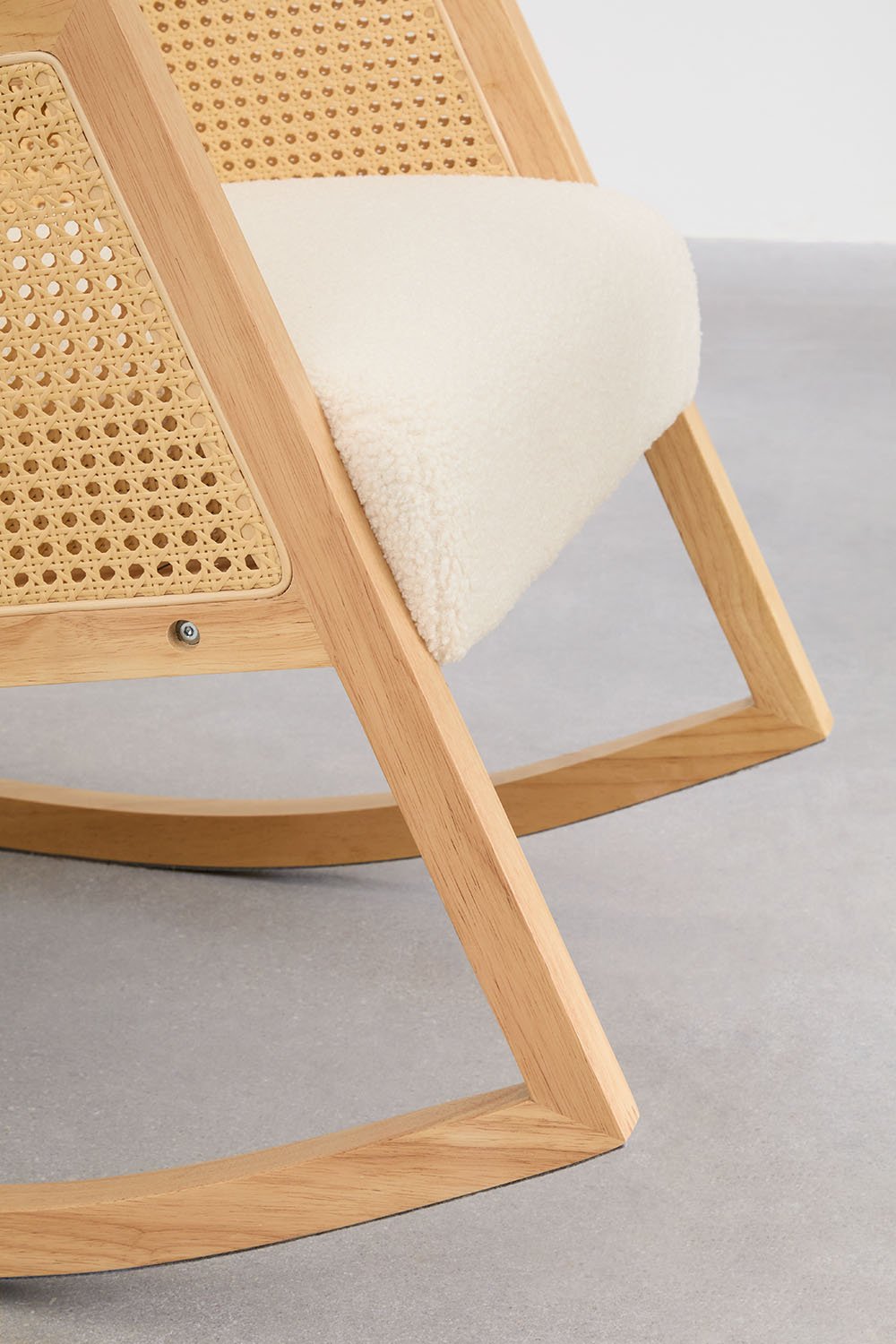 Tivisa rattan and sheepskin rocking chair, gallery image 7