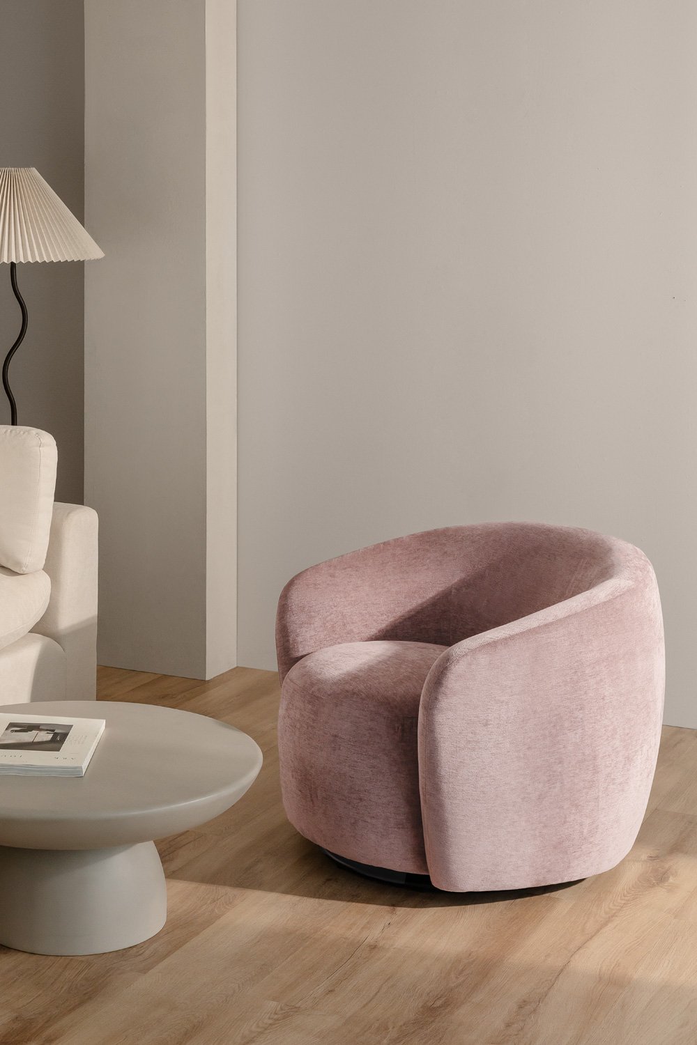 Mieres chenille swivel chair, gallery image 1