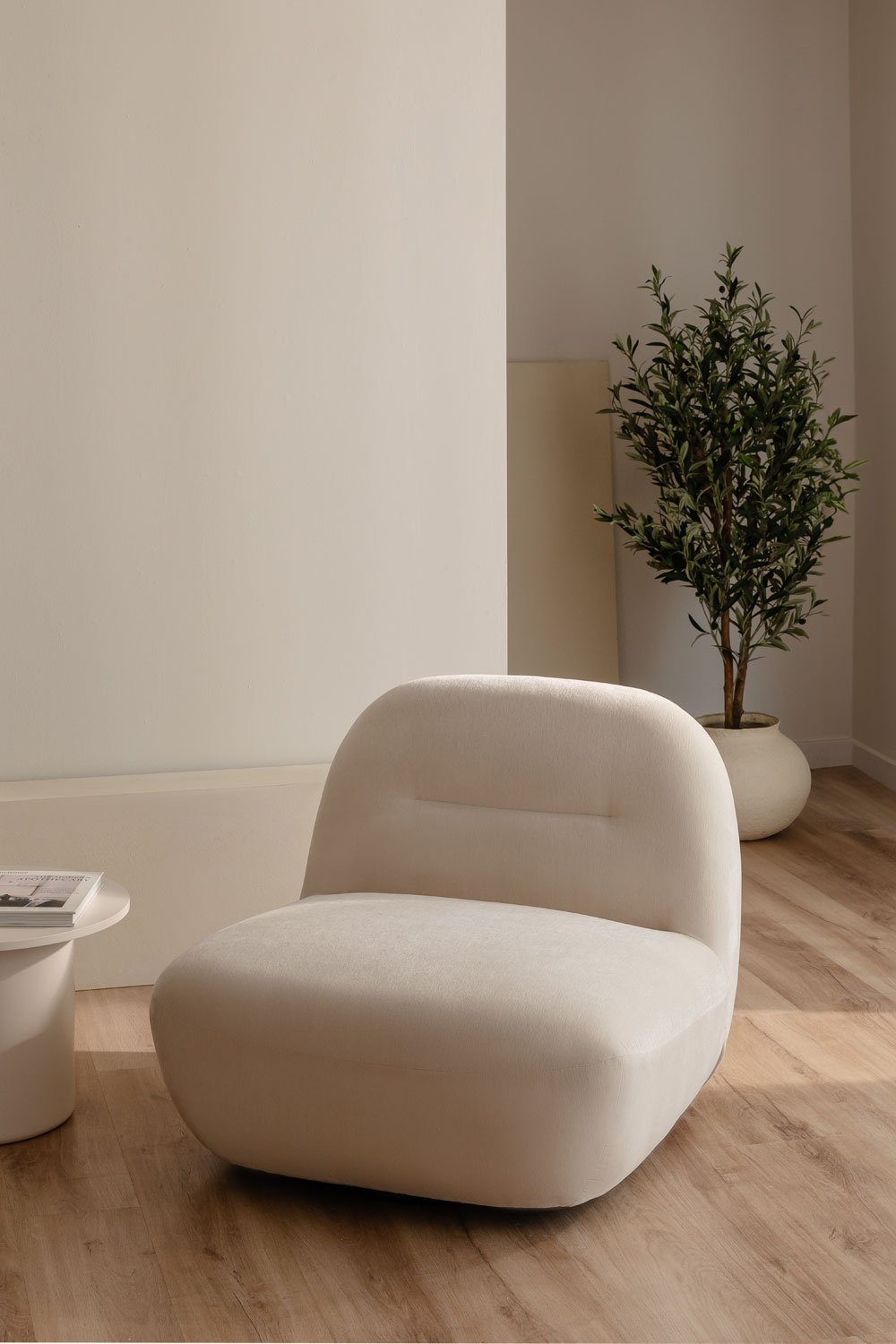 Sernin chenille swivel armchair , gallery image 1