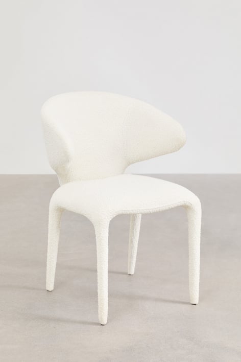 Pack of 2 dining chairs in Arnoia bouclé fabric