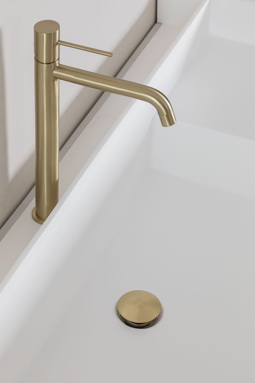 Bathroom furniture set in wood with integrated sink Fiore, gallery image 4