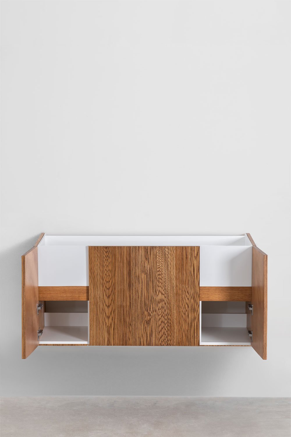 Bathroom furniture set in wood with integrated sink Fiore, gallery image 6