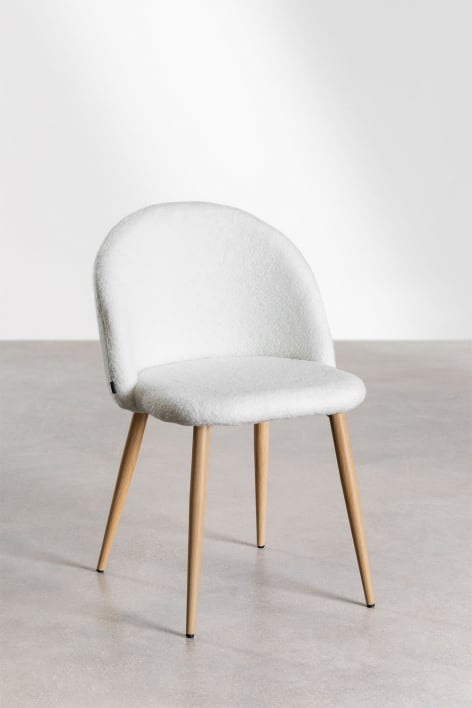 Dining chair in bouclé Kana