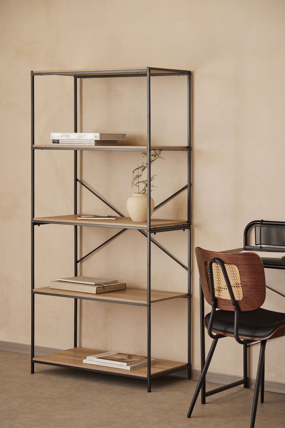 Baxter wood & metal shelving unit, gallery image 1