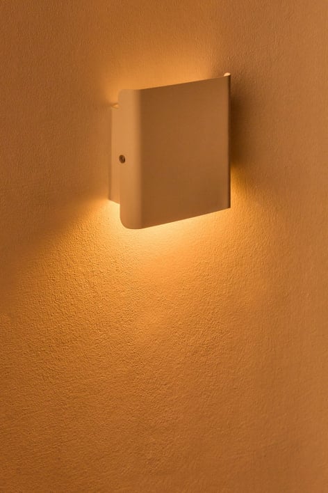 LED outdoor wall light in aluminum and stainless steel Nirela