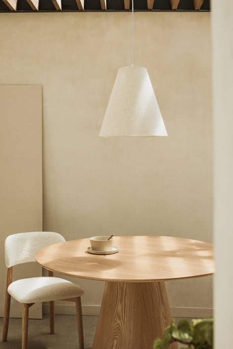 Garnet linen and cotton lampshade