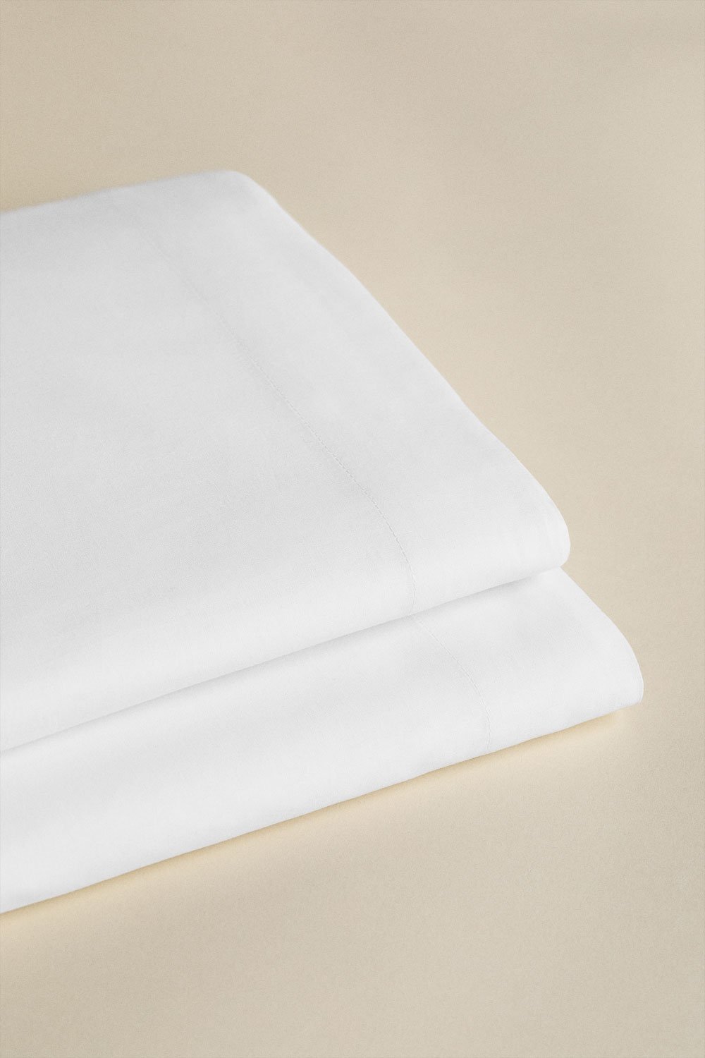 Lesia 180 thread count percale cotton top sheet, gallery image 1