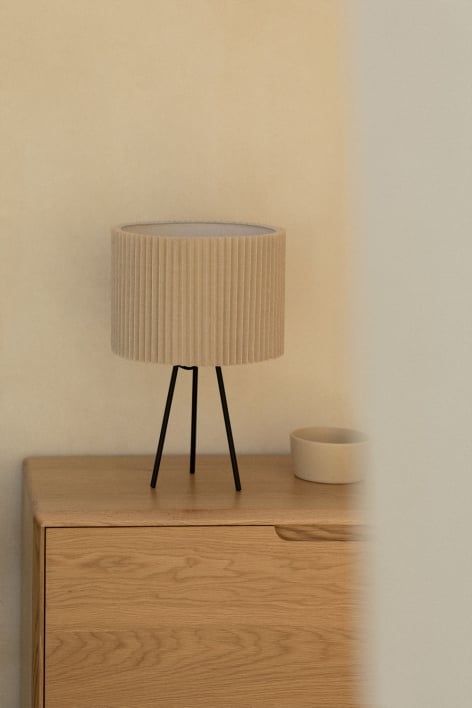 Quintelia Linen and Metal Table Lamp
