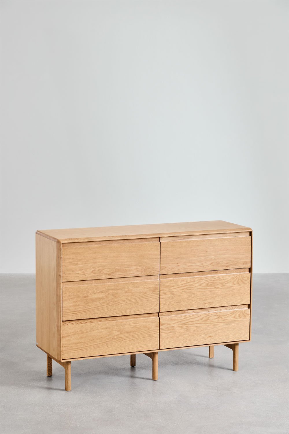 6-drawer chest of drawers in oak wood Treveris, gallery image 2